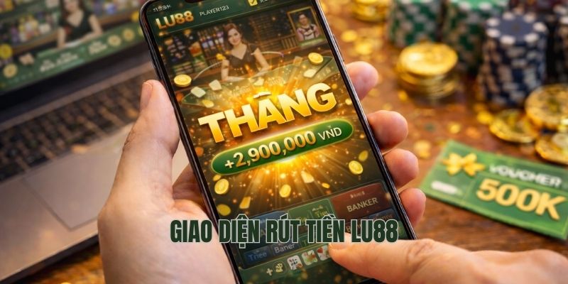 Giao diện rút tiền LU88
