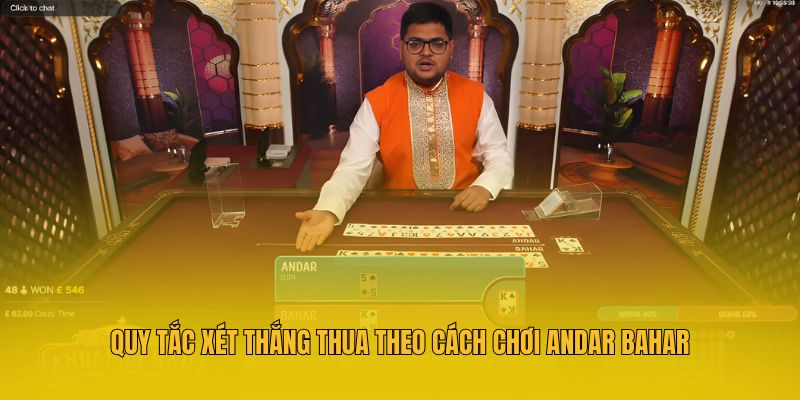 Quy tắc xét thắng thua theo cách chơi Andar Bahar